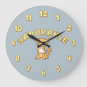 Sadorable Kitten Große Wanduhr