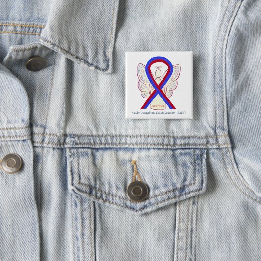 SADS Awareness Ribbon Angel Custom Button Buttone (Beispiel)
