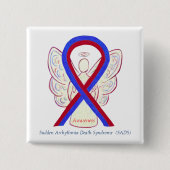 SADS Awareness Ribbon Angel Custom Button Buttone (Vorderseite)