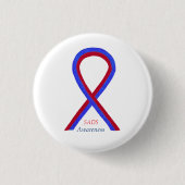 SADS Awareness Ribbon, benutzerdefinierte Button-T Button (Vorderseite)