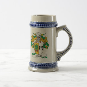 Saenz-Familienwappen Bierglas
