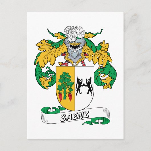 Saenz Familienwappen Postkarte (Vorderseite)