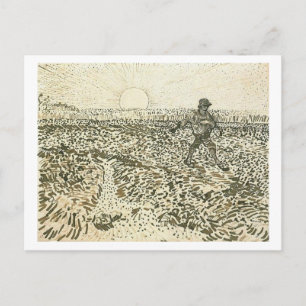 Säer bei Sonnenuntergang, Van Gogh Feine Kunst Postkarte