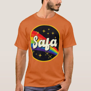 Safa Rainbow im Vintagen Weltraum T-Shirt