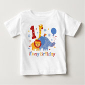 Safari-1. Geburtstag Baby T-shirt (Vorderseite)