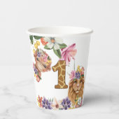 Safari 1. Geburtstag des ersten Wildbaby-Löwen Pappbecher (Rückseite)