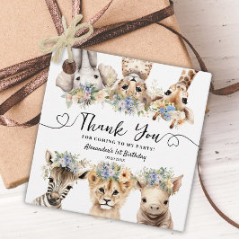 Safari 1. Geburtstag Party Jungle Animals Boy Geschenkanhänger