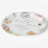 SAFARI 1. Geburtstag Party Pappteller (Schrägansicht)