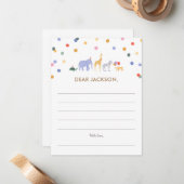 Safari 1. Geburtstag Party Time Kapsel Mitteilungskarte (Vorderseite/Rückseite Beispiel)