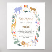 Safari 1. Geburtstag Party Time Kapsel Zeichen Poster (Vorne)