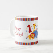 Safari-1. Geburtstags-Gewohnheits-Tasse Kaffeetasse (Vorderseite Links)