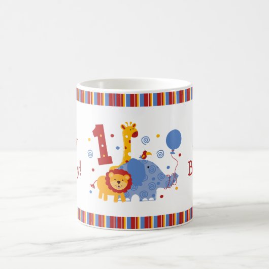 Safari-1. Geburtstags-Gewohnheits-Tasse Kaffeetasse (Mittel)