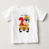Safari-2. Geburtstag Baby T-shirt (Vorderseite)