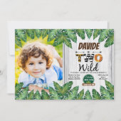 Safari 2. Geburtstag Party Foto Einladung (Vorderseite)