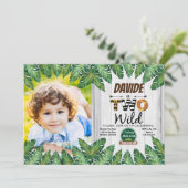 Safari 2. Geburtstag Party Foto Einladung (Stehend Vorderseite)