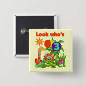 Safari 3. Geburtstag Tshirts und Geschenke Button (Vorne & Hinten)