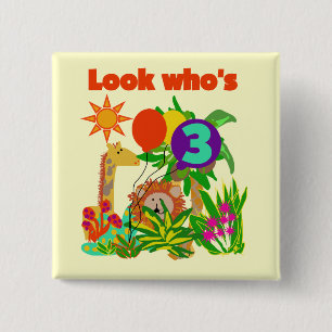 Safari 3. Geburtstag Tshirts und Geschenke Button
