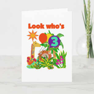 Safari 3. Geburtstag Tshirts und Geschenke Karte