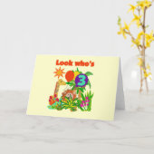 Safari 3. Geburtstag Tshirts und Geschenke Karte (Gelbe Blume)