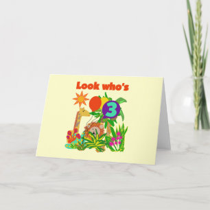 Safari 3. Geburtstag Tshirts und Geschenke Karte