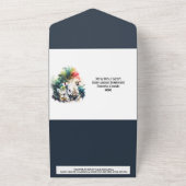 Safari-Abenteuer Rhino Cartoon Dschungel Blätter Z All In One Einladung (Außenbereich)