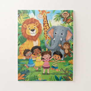 Safari-Abenteuer: Treffen Sie die wilden Freunde Puzzle