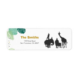 Safari Address Labels Wilde ein Tiere Jungle Zoo