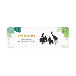 Safari Address Labels Wilde ein Tiere Jungle Zoo