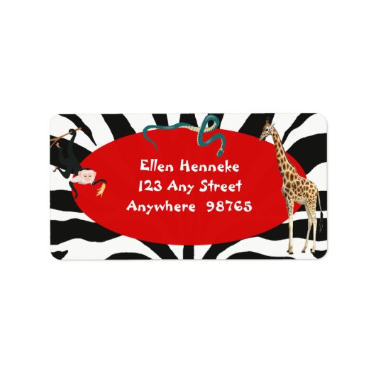 Safari Adressaufkleber (Vorne)