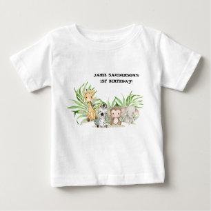 Safari Adventure 1. Geburtstag Baby T-shirt