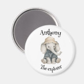 Safari Adventure Babies | Cute Watercolour Animals Magnet (Vorderseite/Rückseite)