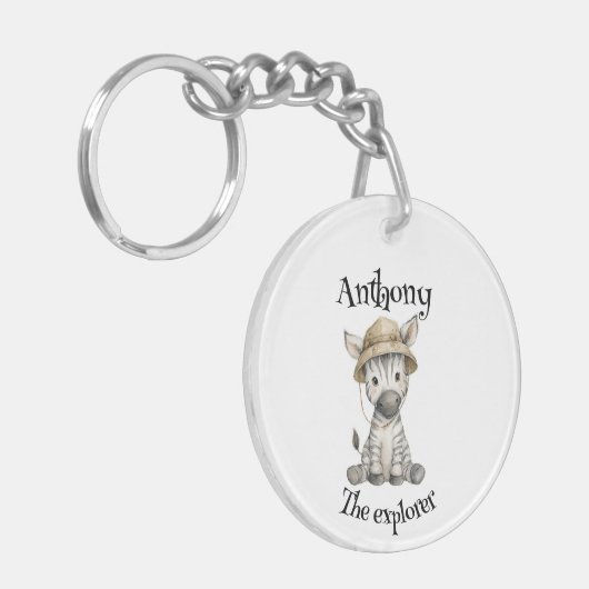 Safari Adventure Babies | Cute Watercolour Animals Schlüsselanhänger (Vorderseite links)