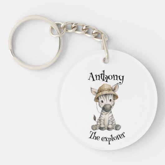 Safari Adventure Babies | Cute Watercolour Animals Schlüsselanhänger (Vorderseite)