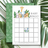 Safari Adventure Baby Dusche Bingo Spiel Einladung