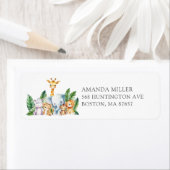 Safari Adventure Baby Showadresse Etikett (Insitu)