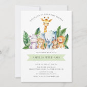 Safari Adventure Baby Shower Einladung (Vorderseite)