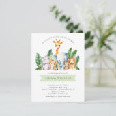 Safari Adventure Baby Shower Einladung (Stehend Vorderseite)