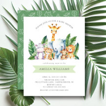 Safari Adventure Baby Shower Einladung