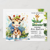 Safari Adventure Baby Shower Einladung (Vorne/Hinten)