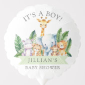 Safari Adventure Baby Shower Es ist ein Junge Ballon (Vorderseite)
