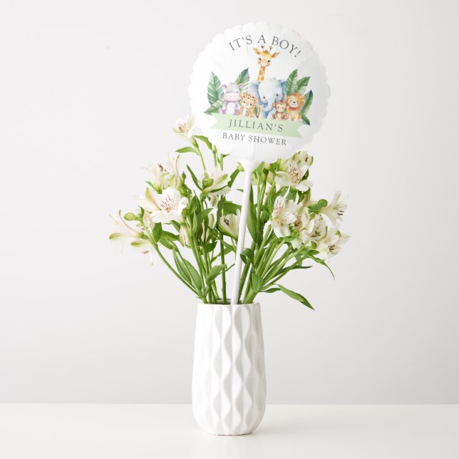 Safari Adventure Baby Shower Es ist ein Junge Ballon (Vase)