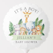 Safari Adventure Baby Shower Es ist ein Junge Ballon (Rückseite)