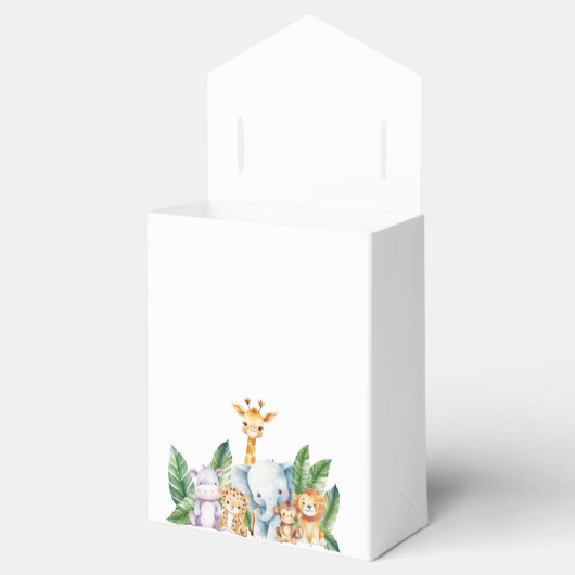 Safari Adventure Baby Shower Geschenkschachtel (Geöffnet)