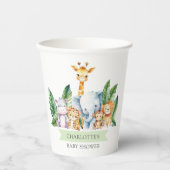 Safari Adventure Baby Shower Pappbecher (Vorderseite)