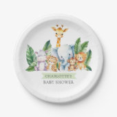 Safari Adventure Baby Shower Pappteller (Vorderseite)