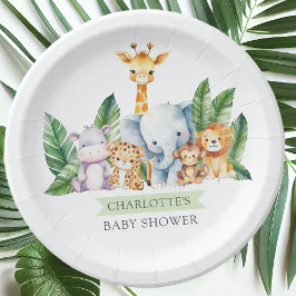 Safari Adventure Baby Shower Pappteller