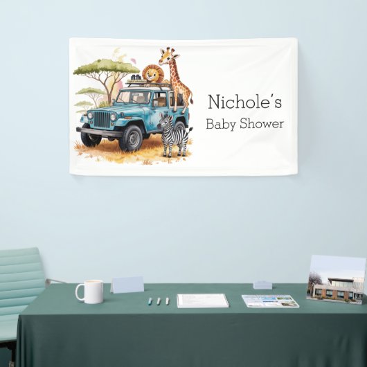 Safari Adventure Boy Baby Shower Banner (Messeveranstaltung)