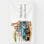 Safari Adventure Boy Baby Shower Banner (Vertikal)