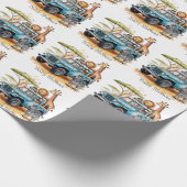 Safari Adventure Boy Baby Shower Geschenkpapier (Ecke)