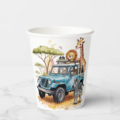 Safari Adventure Boy Baby Shower Pappbecher (Rückseite)